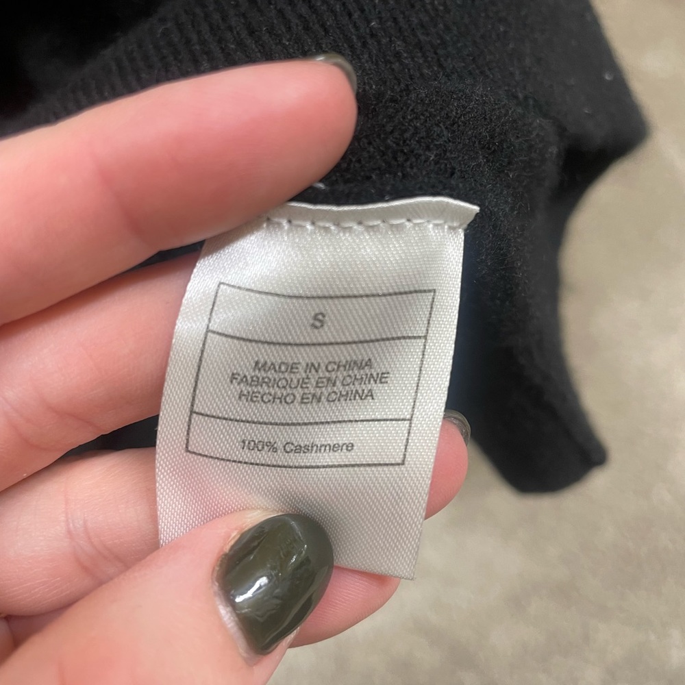 Quince Cashmere Crewneck Sweater black Size Small - Picture 5 of 5